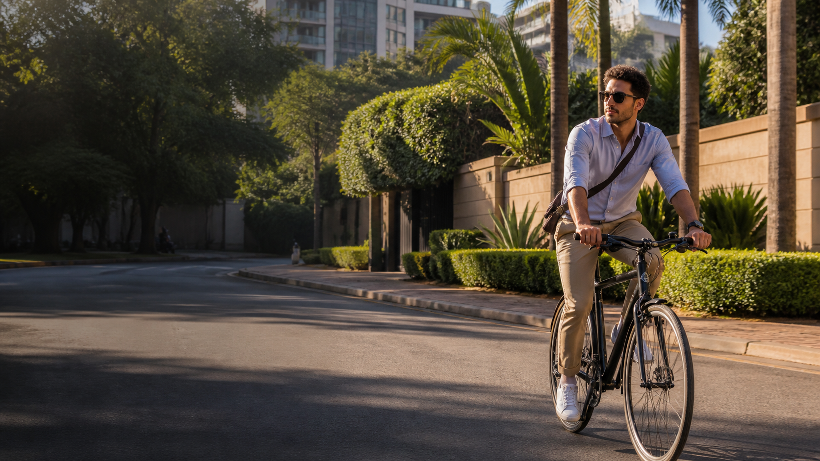 A cyclist on a Nairobi street